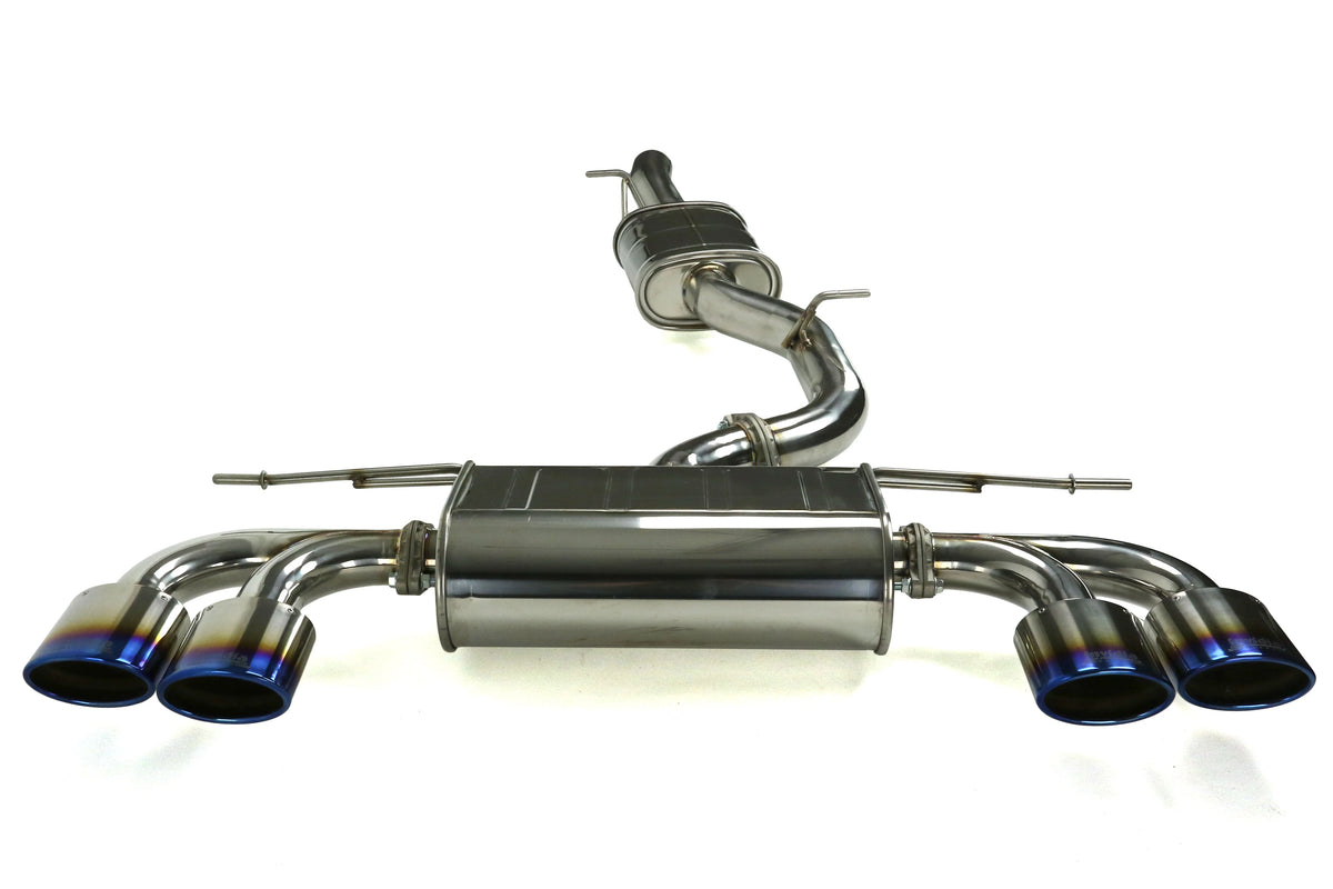 Invidia 15+ Volkswagen Golf-R Q300 Quad Oval Titanium Burnt Tips Cat-back Exhaust