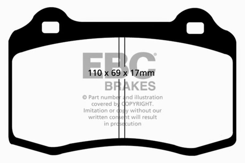 EBC 96-03 Alfa Romeo GTV 3.0 (Brembo) Redstuff Front Brake Pads - DP31031C