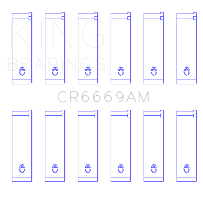King Engine Bearings Toyota 3Vze 2958Cc (Size +0.25mm) Connecting Rod Bearing Set - CR6669AM0.25