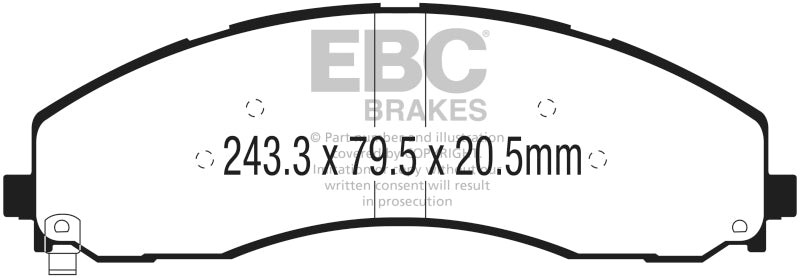 EBC 2017+ Ford F-450 Ultimax2 Front Brake Pads - UD2018
