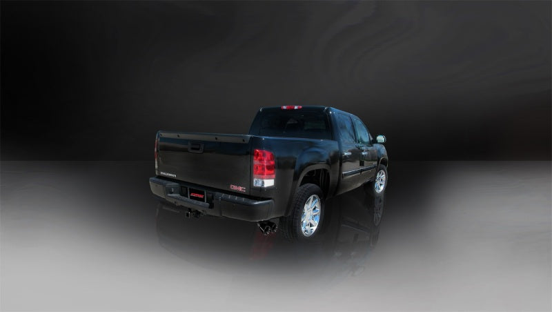 Corsa 10-10 GMC Sierra Denali 6.2L V8 3in Cat-Back Single Side w Twin 4in Black Pro-Series T - 14518BLK