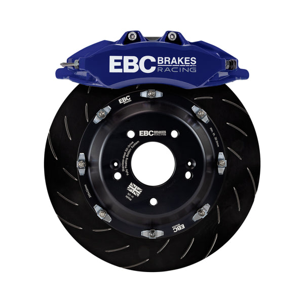 EBC Racing 92-05 BMW 3-Series E36/E46 Blue Apollo-6 Calipers 355mm Rotors Front Big Brake Kit - BBK047BLU-1 by EBC - front vi