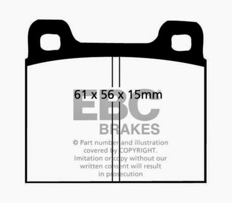 EBC 64-69 Porsche 911 2.0 (M Caliper) (Solid front rotor) Bluestuff Front Brake Pads - DP5104NDX