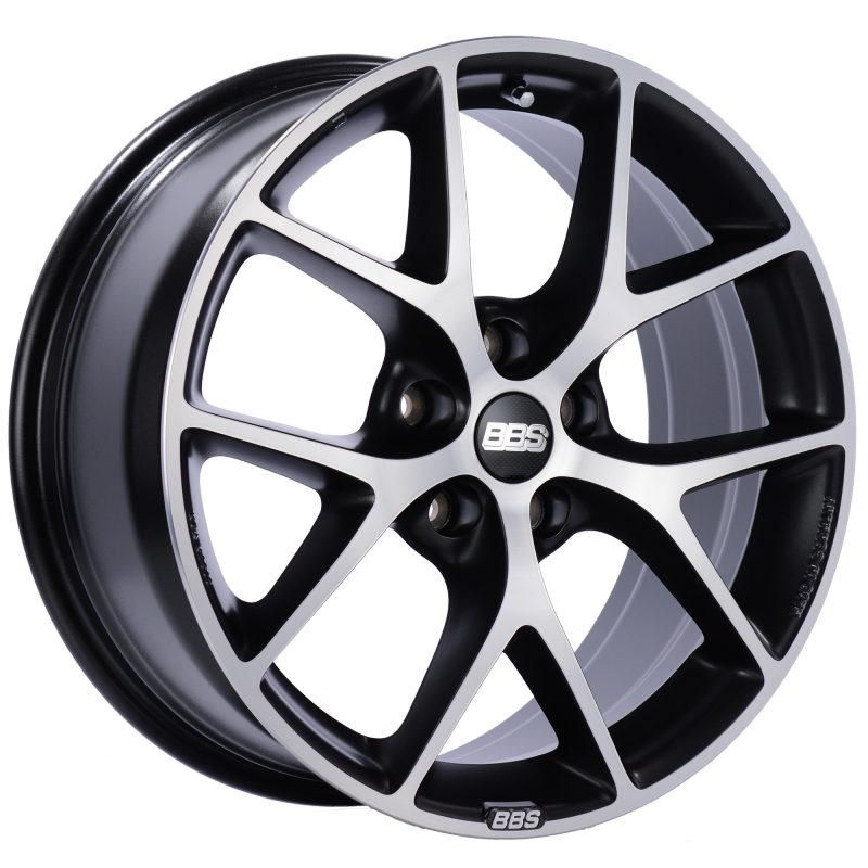 BBS SR 18x8 5x114.3 ET50 Satin Black Diamond Cut Face Wheel -82mm PFS/Clip Required - SR023VGPK