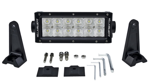 Hella Value Fit Sport 8in Light - 36W Dual Row Flood Beam - LED - 357208001 by Hella - front view