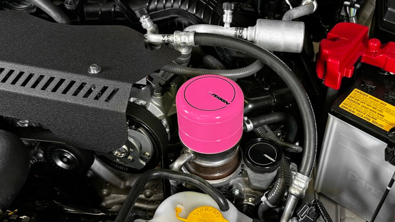 Perrin 2015+ Subaru WRX/STI Oil Filter Cover - Hyper Pink - PSP-ENG-716HP