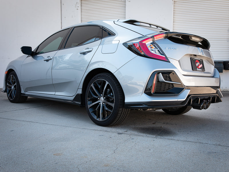 aFe Takeda 3in 304 SS Cat-Back Exhaust System w/CF Tips 17-20 Honda Civic Sport L4-1.5L (t) - 49-36624-C