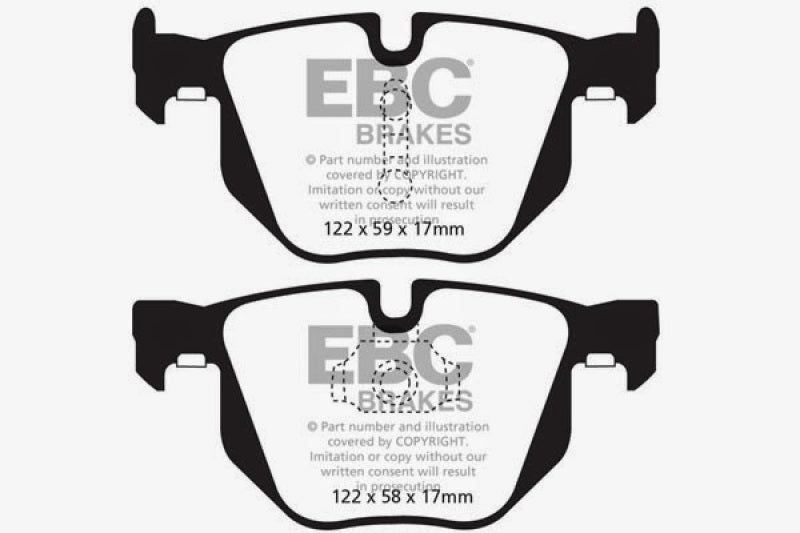 EBC 10-14 BMW X5 3.0 Turbo (35) Greenstuff Rear Brake Pads - DP62009