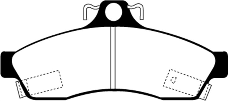EBC 92-96 Chevrolet Caprice 4.3 Police Ultimax2 Front Brake Pads - UD614 for 1991-1996 Chevrolet Caprice - front view