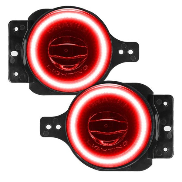 Oracle Jeep Wrangler JL/Gladiator JT Sport High Performance W LED Fog Lights - Red  - 5847-003 for 2018-2025 Jeep Wrangler