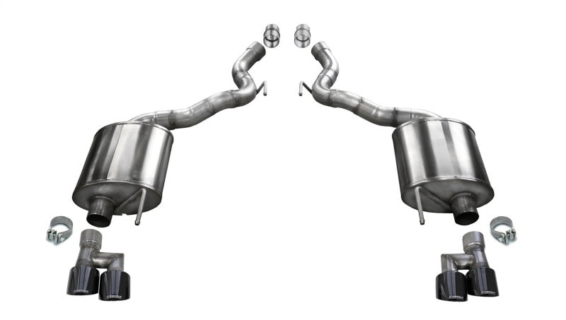 Corsa 2018-2023 Ford Mustang GT Convertible Sport Axle-Back Exhaust w/ Black PVD 4in Tips - 21050BLK
