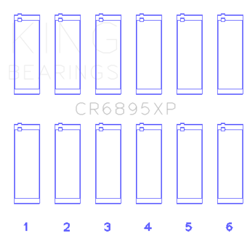 King Ford Ecoboost 3.5L V6 (Size 0.26) Connecting Rod Bearing Set - CR6895XP.026