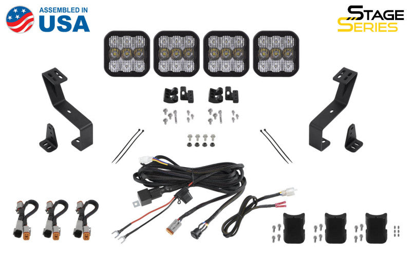 Diode Dynamics SS5 Grille CrossLink Lightbar Kit for 2019-Present Ram - Yellow Pro Combo - DD7611