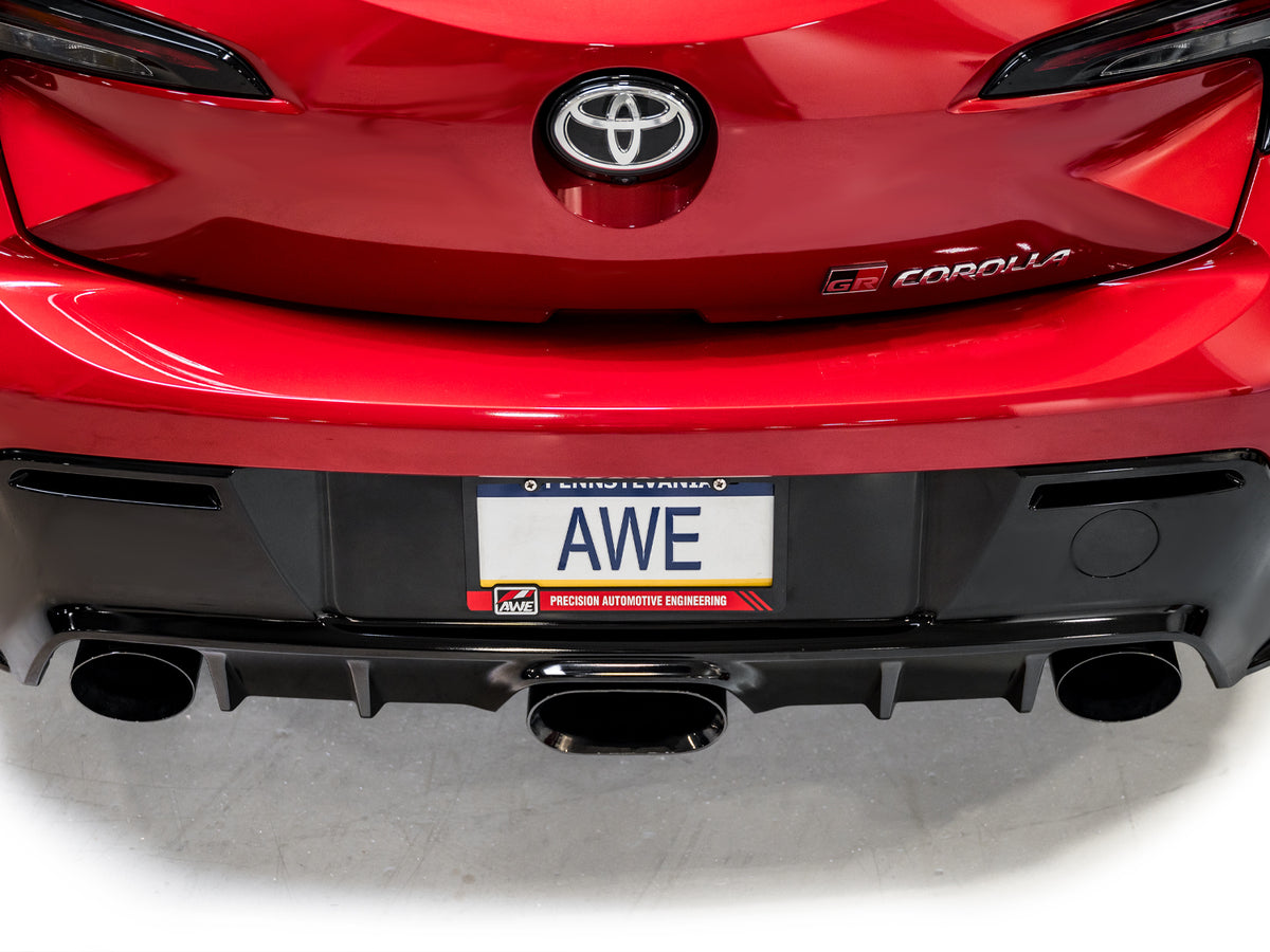 AWE Tuning 2023+ Toyota GR Corolla Track Edition Exhaust - Diamond Black Tips - 3020-53472