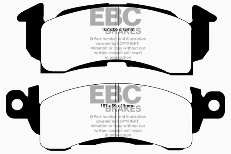 EBC 73-74 Buick Apollo 4.1 Greenstuff Front Brake Pads - DP21145