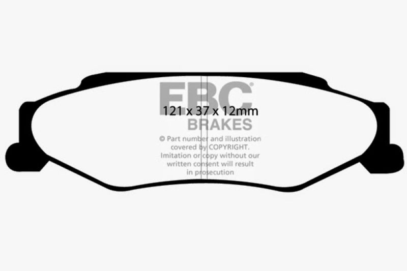 EBC 03-04 Cadillac XLR 4.6 Yellowstuff Rear Brake Pads - DP41160R