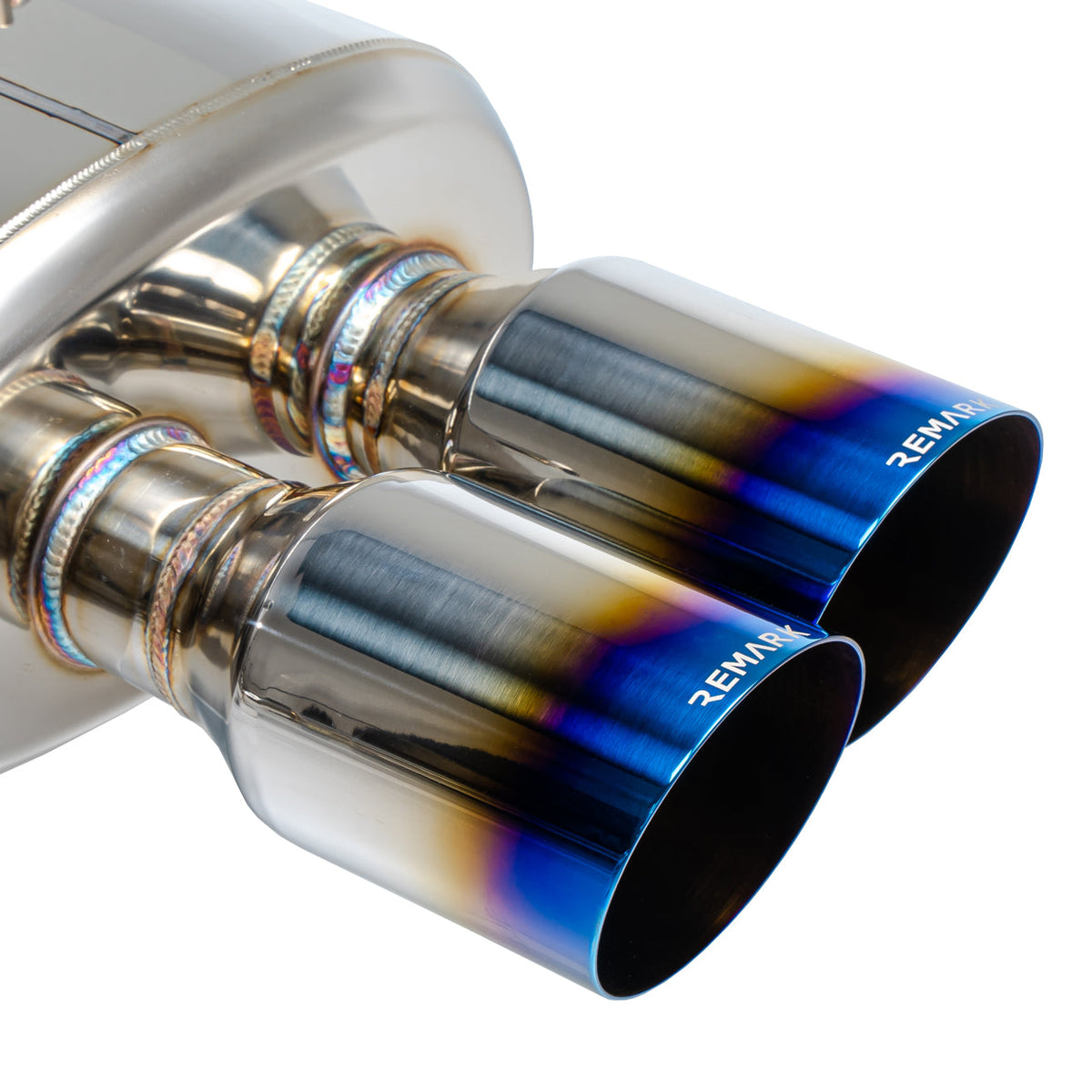 Remark 2015+ Subaru WRX/STi 4in Quad Cat-Back Exhaust Titanium Stainless Non-Resonated - RK-C4076S-01T
