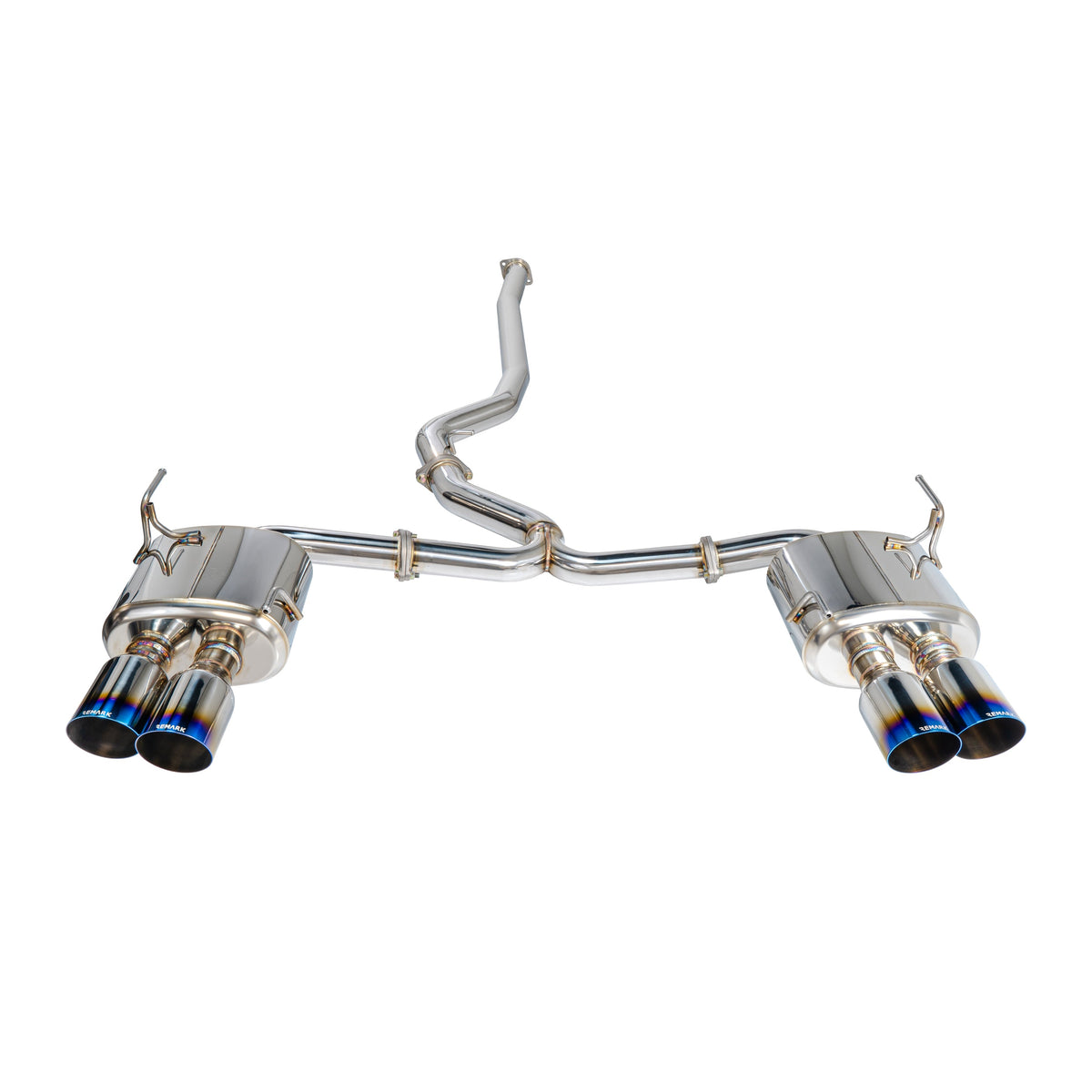 Remark 2015+ Subaru WRX/STi 4in Quad Cat-Back Exhaust Titanium Stainless Resonated - RK-C4076S-01TC