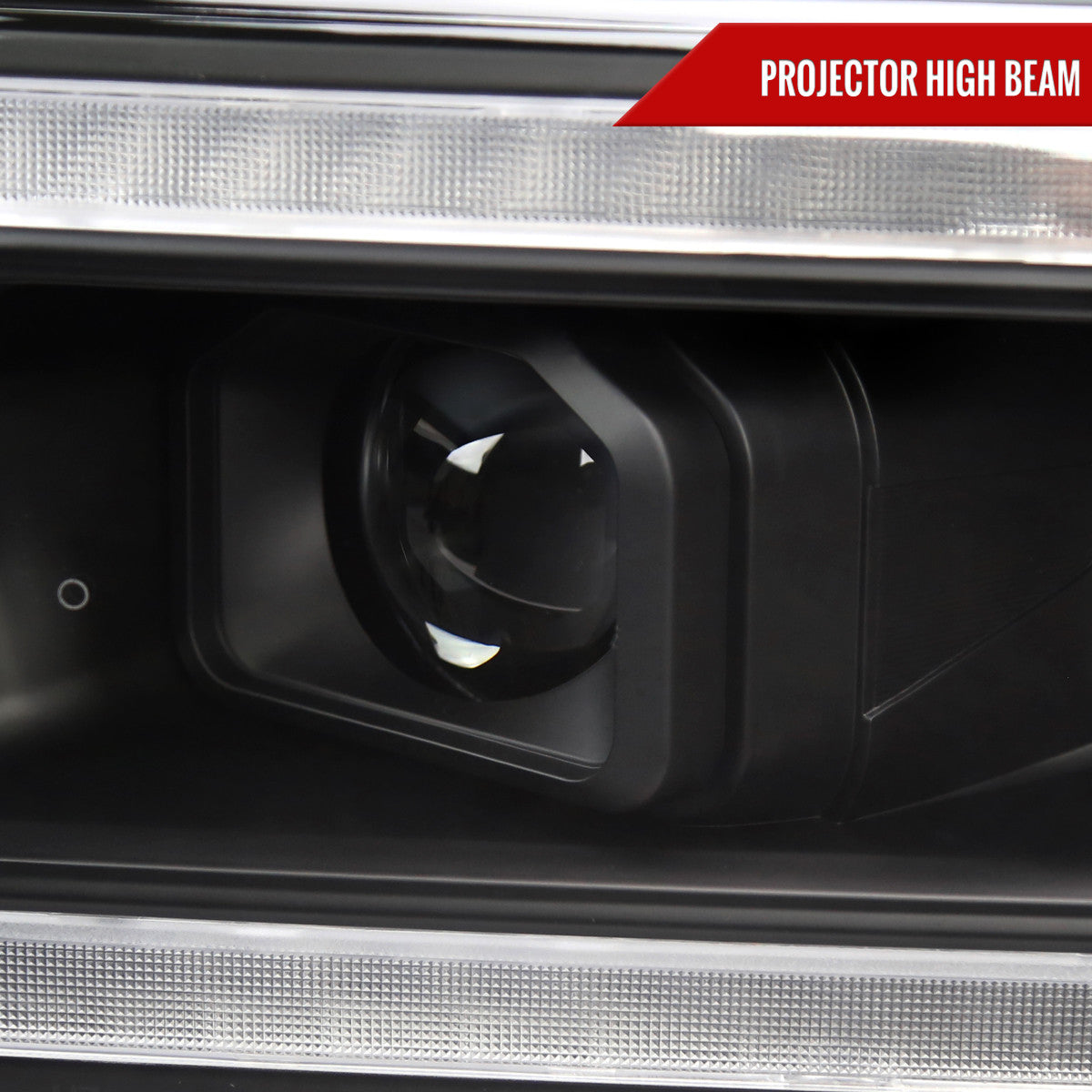 Spec-D Tuning - 2019-2024 Dodge RAM 2500/3500/4500/5500 Projector Headlights w/ Amber LED Sequential Turn Signal & Starup Animation (Matte Black Housing/Clear Lens) - 4LHP-RAM1925JM-SQ-RS