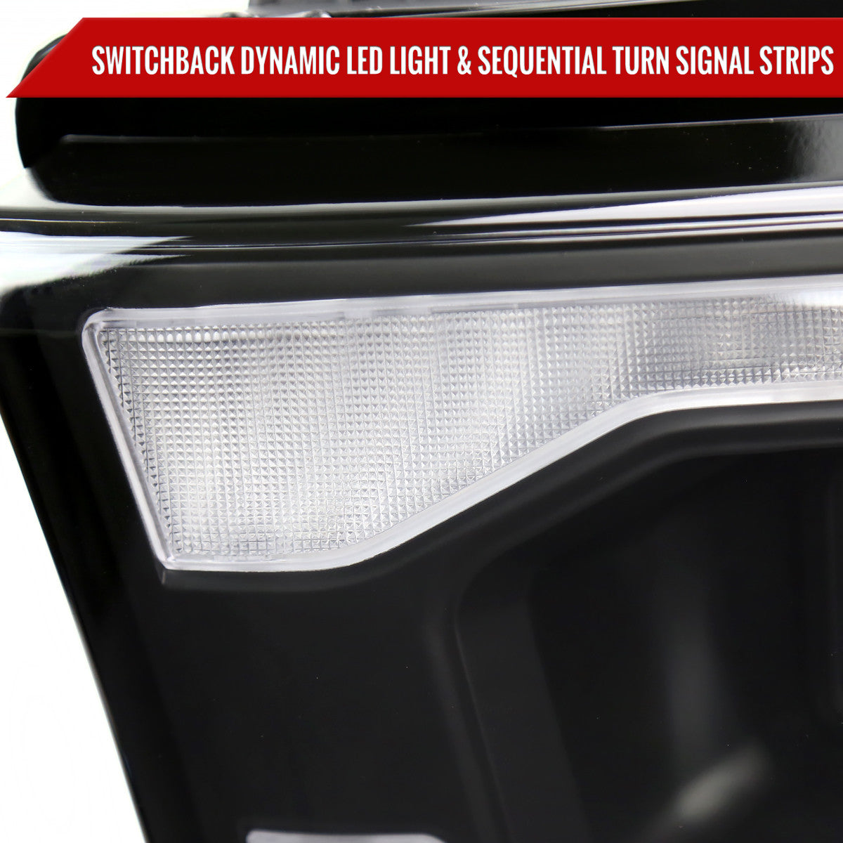 Spec-D Tuning - 2019-2024 Dodge RAM 2500/3500/4500/5500 Projector Headlights w/ Amber LED Sequential Turn Signal & Starup Animation (Matte Black Housing/Clear Lens) - 4LHP-RAM1925JM-SQ-RS