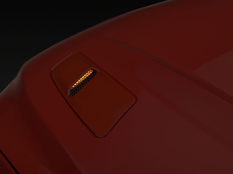 Raxiom 15-17 Ford Mustang GT Axial Series Hood Mount Turn Signal Kit- Amber LED - 390293 - side view