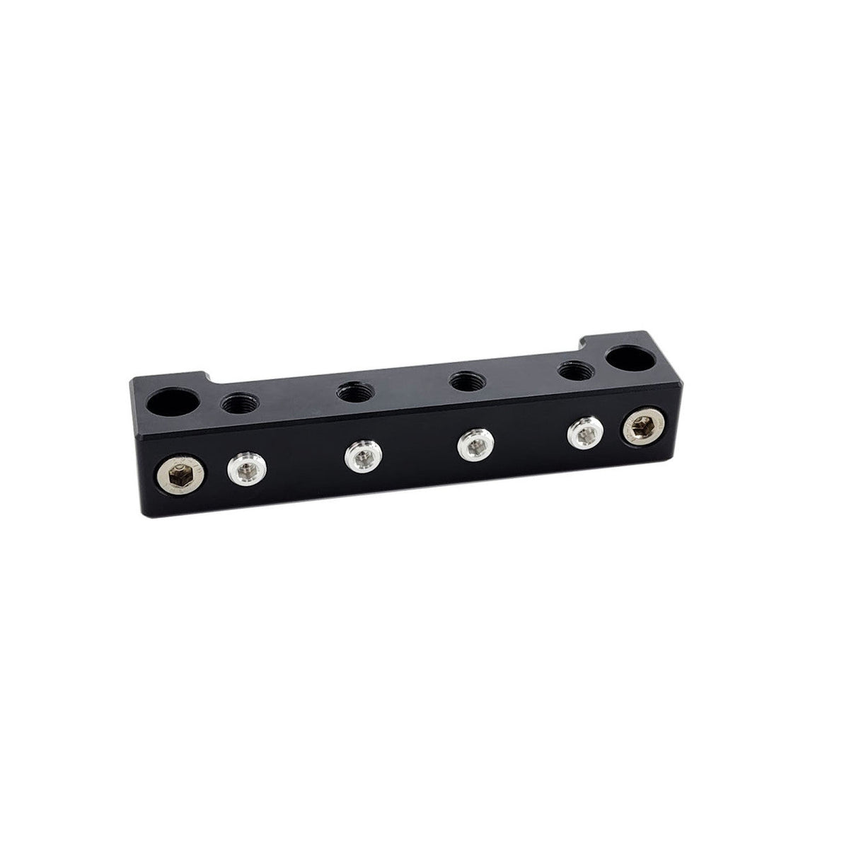 UPR - 1/8 NPT Sensor Distribution Block Aluminum Black - 5008-18 by UPR Products - front view