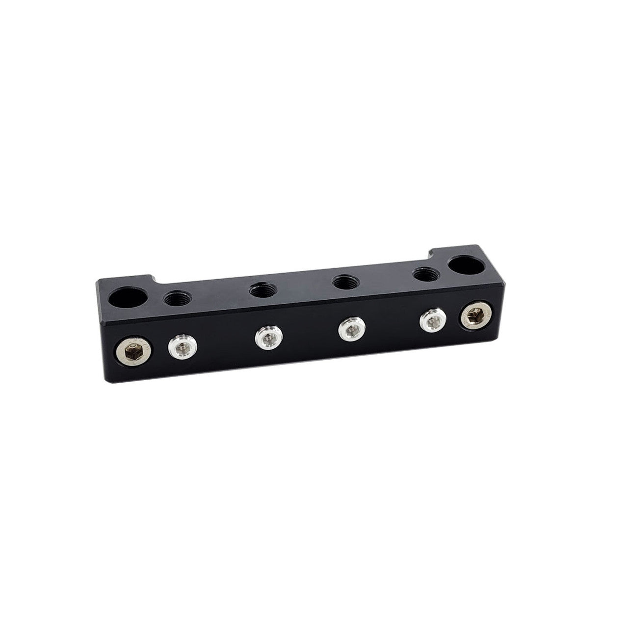 UPR - 1/8 NPT Sensor Distribution Block Aluminum Black - 5008-18 by UPR Products - front view