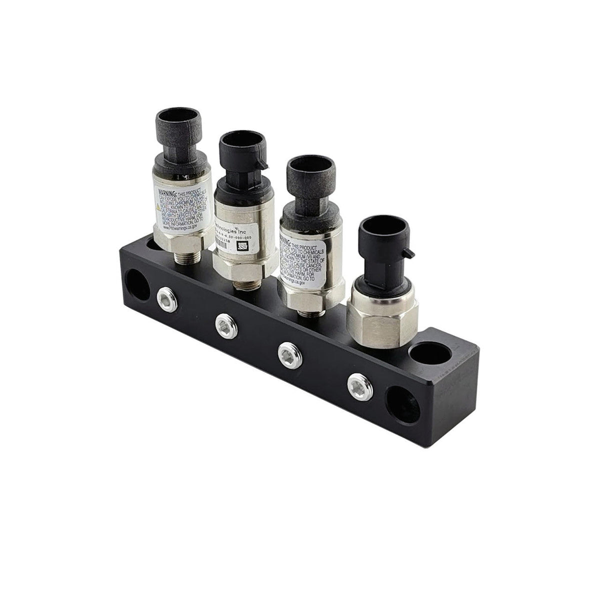 UPR - 1/8 NPT Sensor Distribution Block Aluminum Black - 5008-18 by UPR Products - detail view