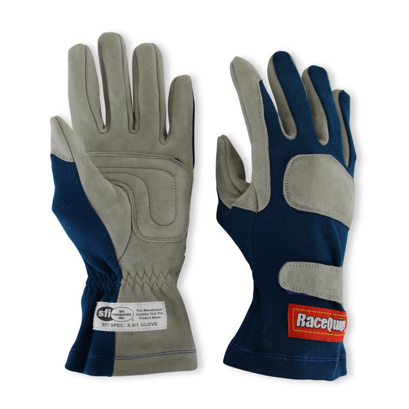 RaceQuip Blue 1-Layer SFI-1 Glove - Medium - 351023RQP