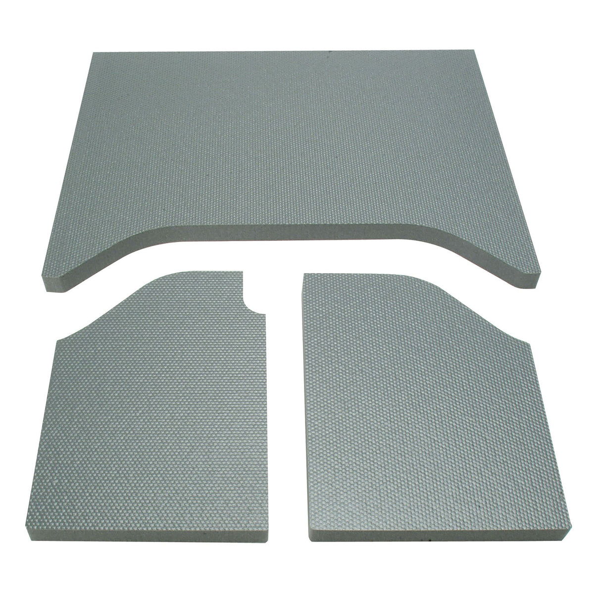 DEI 07-10 Jeep Wrangler JK 2-Door Boom Mat Headliner - 3 Piece - Gray - 50134 for 2007-2010 Jeep Wrangler - front view