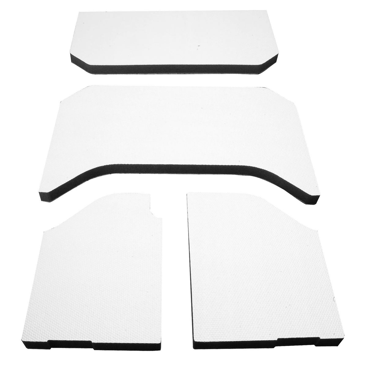 DEI 07-10 Jeep Wrangler JK 4-Door Boom Mat Headliner - 4 Piece - White - 50135 for 2007-2010 Jeep Wrangler - front view