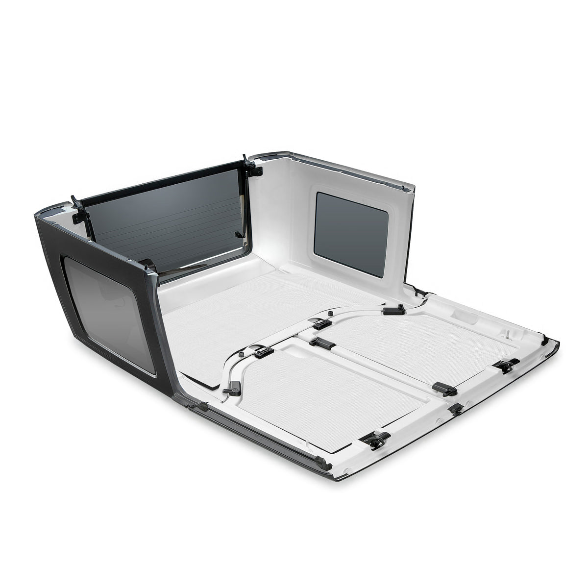 DEI 07-10 Jeep Wrangler JK 2-Door Boom Mat Headliner - 3 Piece - White - 50136 for 2007-2010 Jeep Wrangler - front view