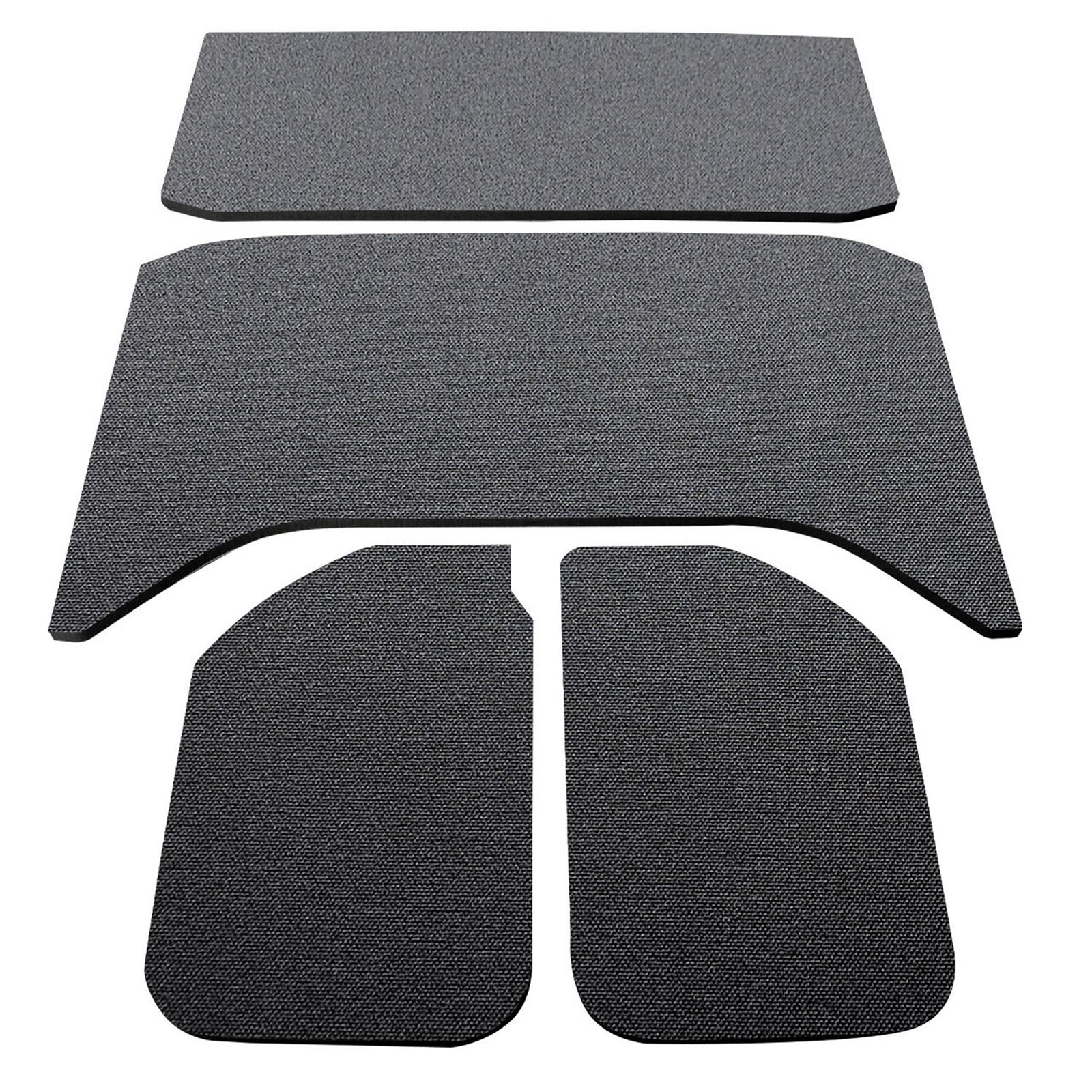 DEI 11-18 Jeep Wrangler JK 4-Door Boom Mat Headliner - 4 Piece - Black - 50137 for 2011-2018 Jeep Wrangler - front view