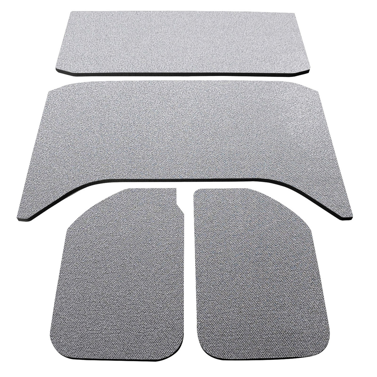 DEI 11-18 Jeep Wrangler JK 4-Door Boom Mat Headliner - 4 Piece - Gray - 50139 for 2011-2018 Jeep Wrangler - front view