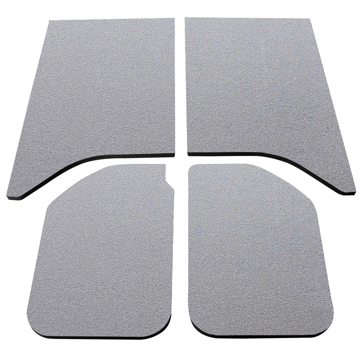 DEI 11-18 Jeep Wrangler JK 2-Door Boom Mat Headliner - 4 Piece - Gray - 50140 for 2011-2018 Jeep Wrangler - front view