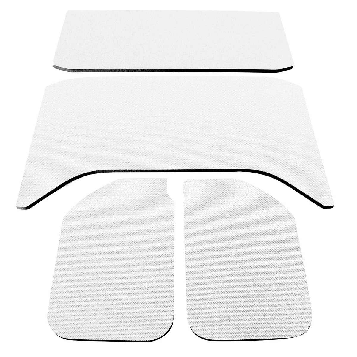 DEI 11-18 Jeep Wrangler JK 4-Door Boom Mat Headliner - 4 Piece - White - 50141 for 2011-2018 Jeep Wrangler - front view