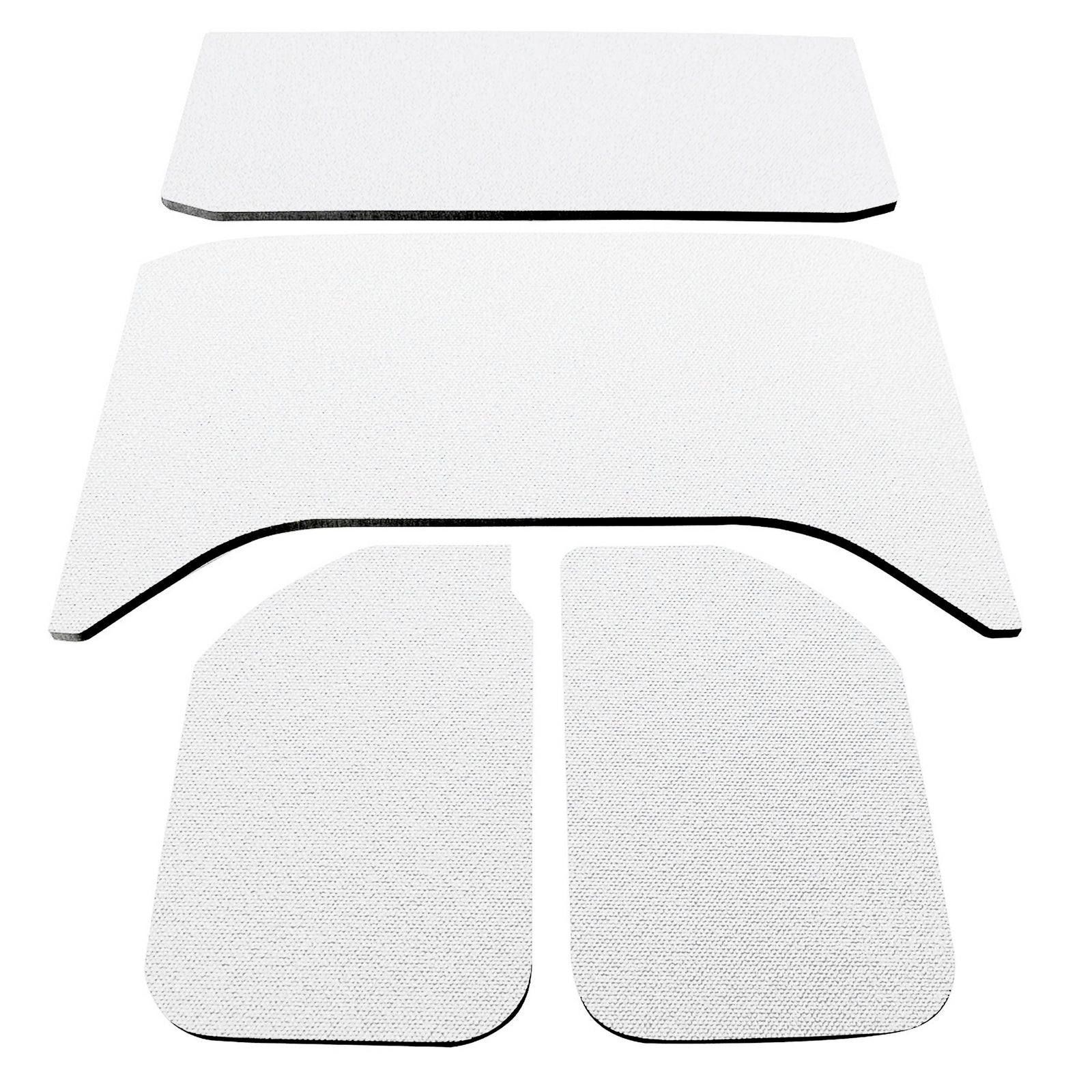 DEI 11-18 Jeep Wrangler JK 4-Door Boom Mat Headliner - 4 Piece - White - 50141 for 2011-2018 Jeep Wrangler - front view