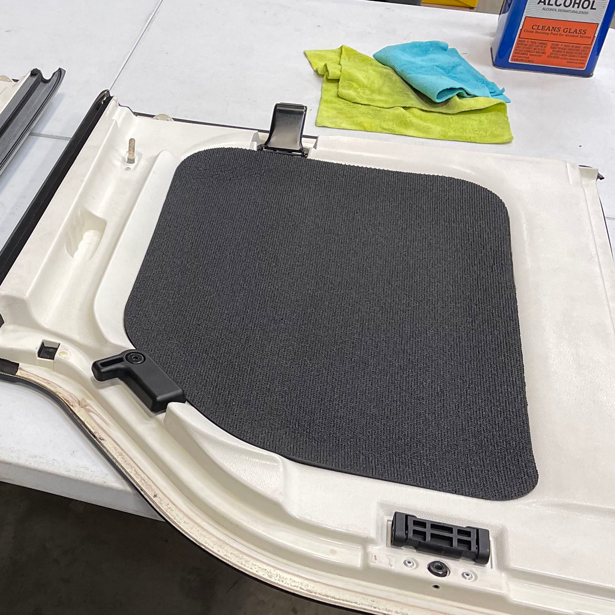 DEI 11-18 Jeep Wrangler JK 2-Door Boom Mat Headliner - 4 Piece - White - 50142 for 2011-2018 Jeep Wrangler - front view