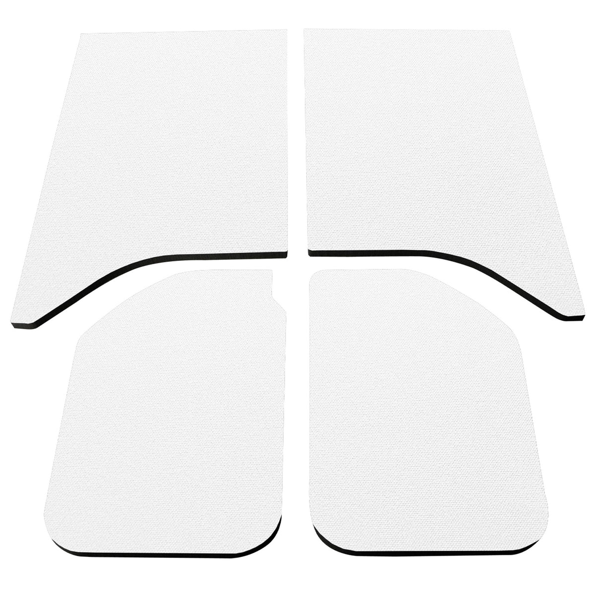 DEI 11-18 Jeep Wrangler JK 2-Door Boom Mat Headliner - 4 Piece - White - 50142 for 2011-2018 Jeep Wrangler - front view