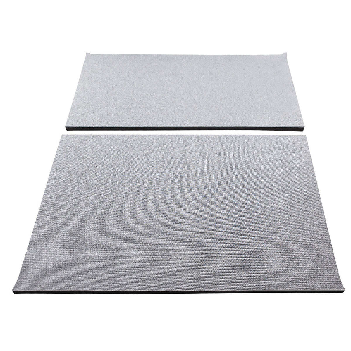 DEI 97-06 Jeep Wrangler TJ 2-Door Boom Mat Headliner - 2 Piece - Gray - 50144 for 1997-2006 Jeep Wrangler - front view