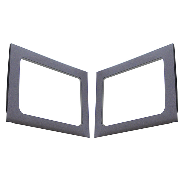 DEI 11-18 Jeep Wrangler JK 4-Door Boom Mat Rear Side Window Trim - 2 Piece - Gray - 50150 for 2011-2018 Jeep Wrangler - front