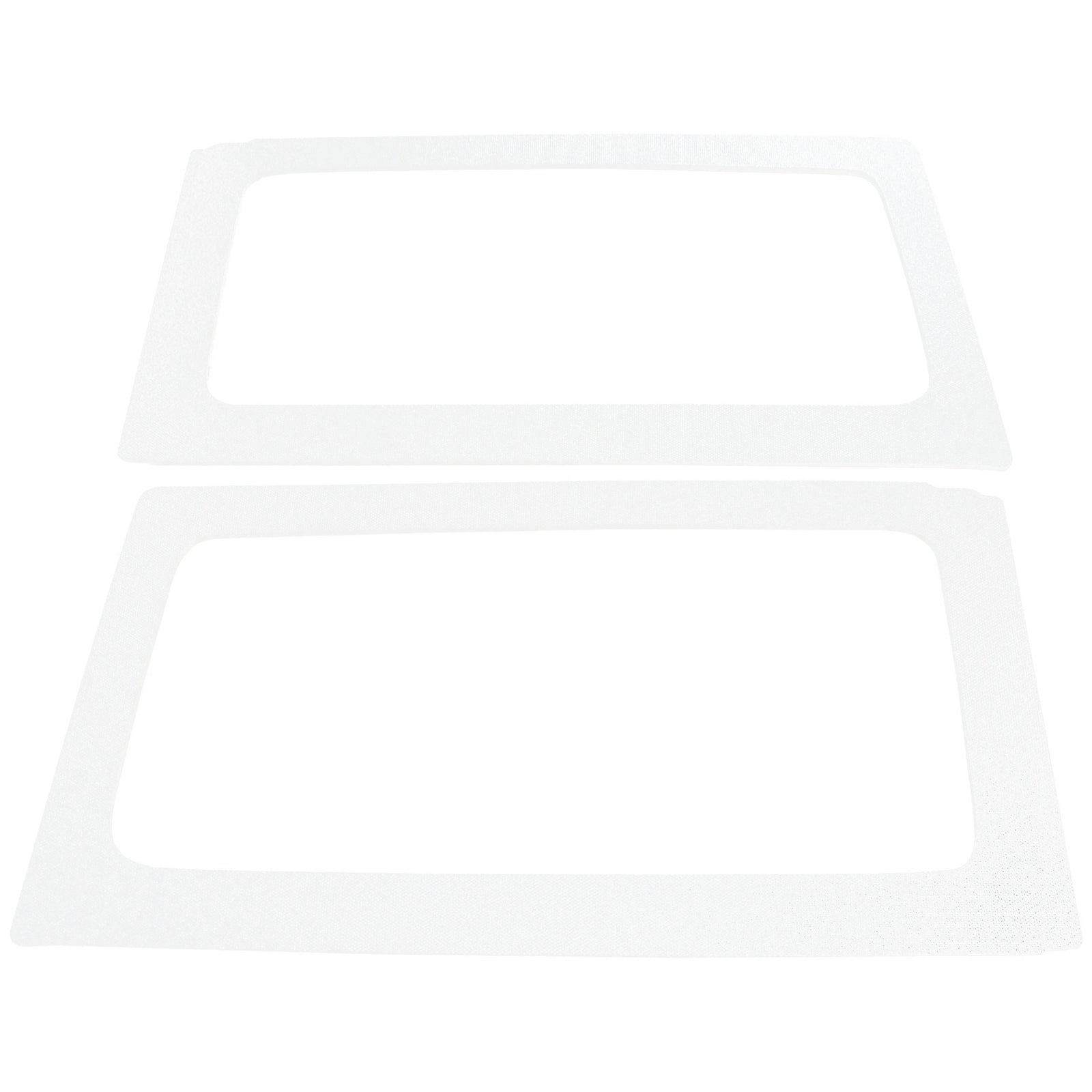 DEI 11-18 Jeep Wrangler JK 2-Door Boom Mat Rear Side Window Trim - 2 Piece - White - 50154 for 2011-2018 Jeep Wrangler - fron