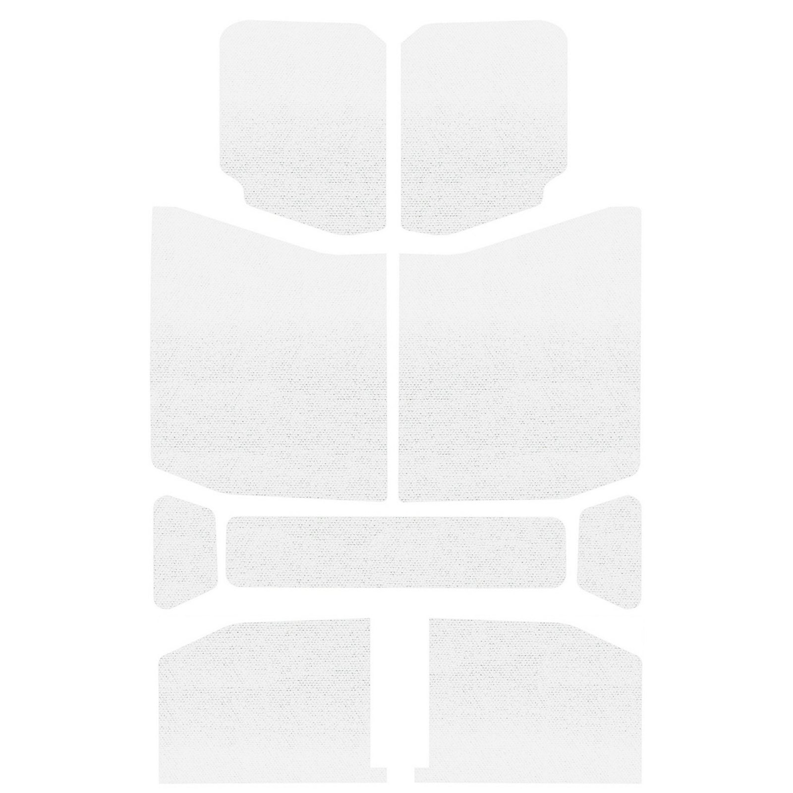 DEI 18-23 Jeep Wrangler JL 4-Door Boom Mat Headliner - 9 Piece - White - 50170 for 2018-2024 Jeep Wrangler - front view