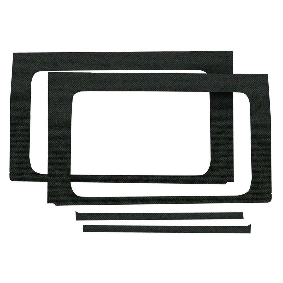 DEI 18-23 Jeep Wrangler JL 4-Door Boom Mat Rear Side Window Trim - 4 Piece - Black - 50173 for 2018-2024 Jeep Wrangler - fron