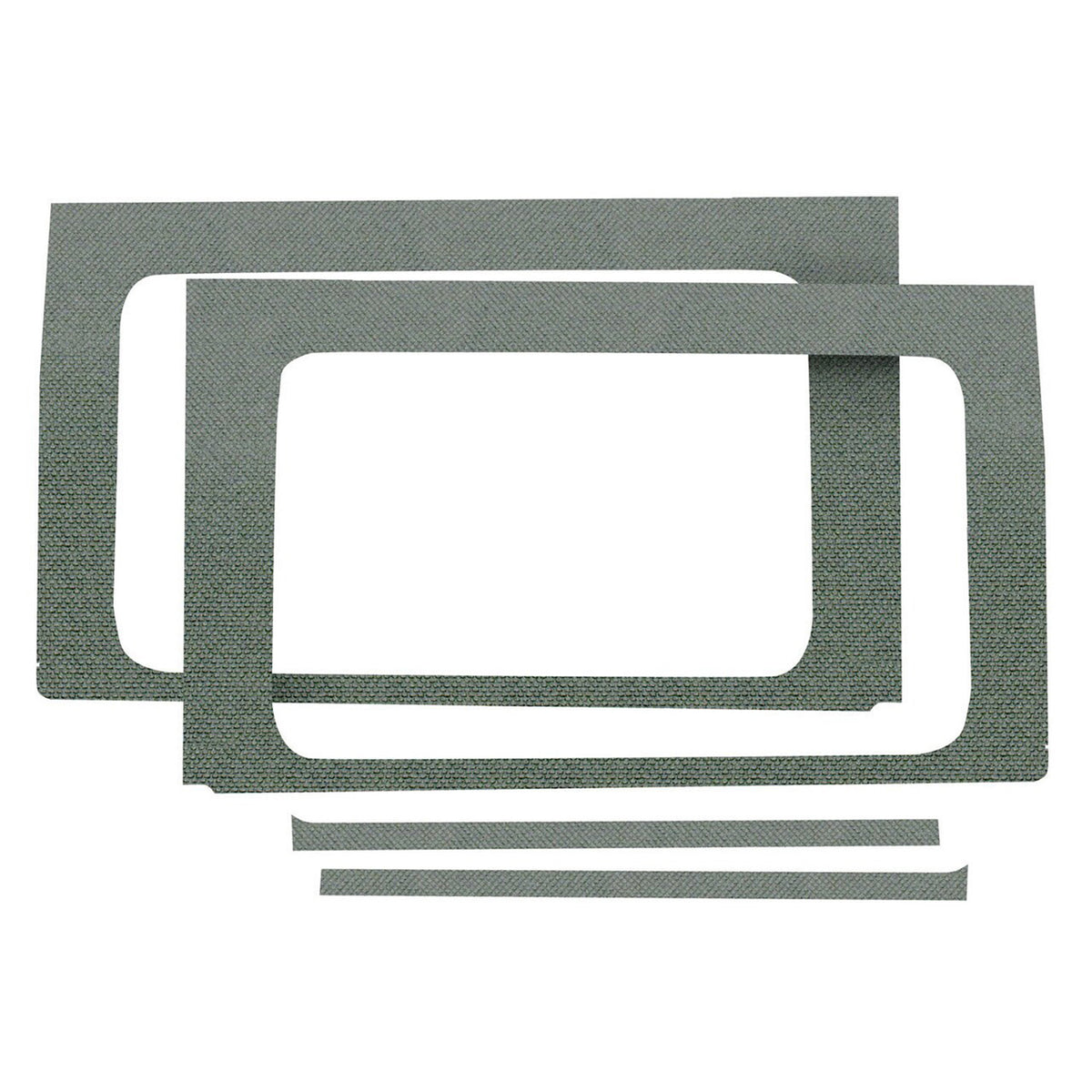 DEI 18-23 Jeep Wrangler JL 4-Door Boom Mat Rear Side Window Trim - 4 Piece - Gray - 50174 for 2018-2024 Jeep Wrangler - front