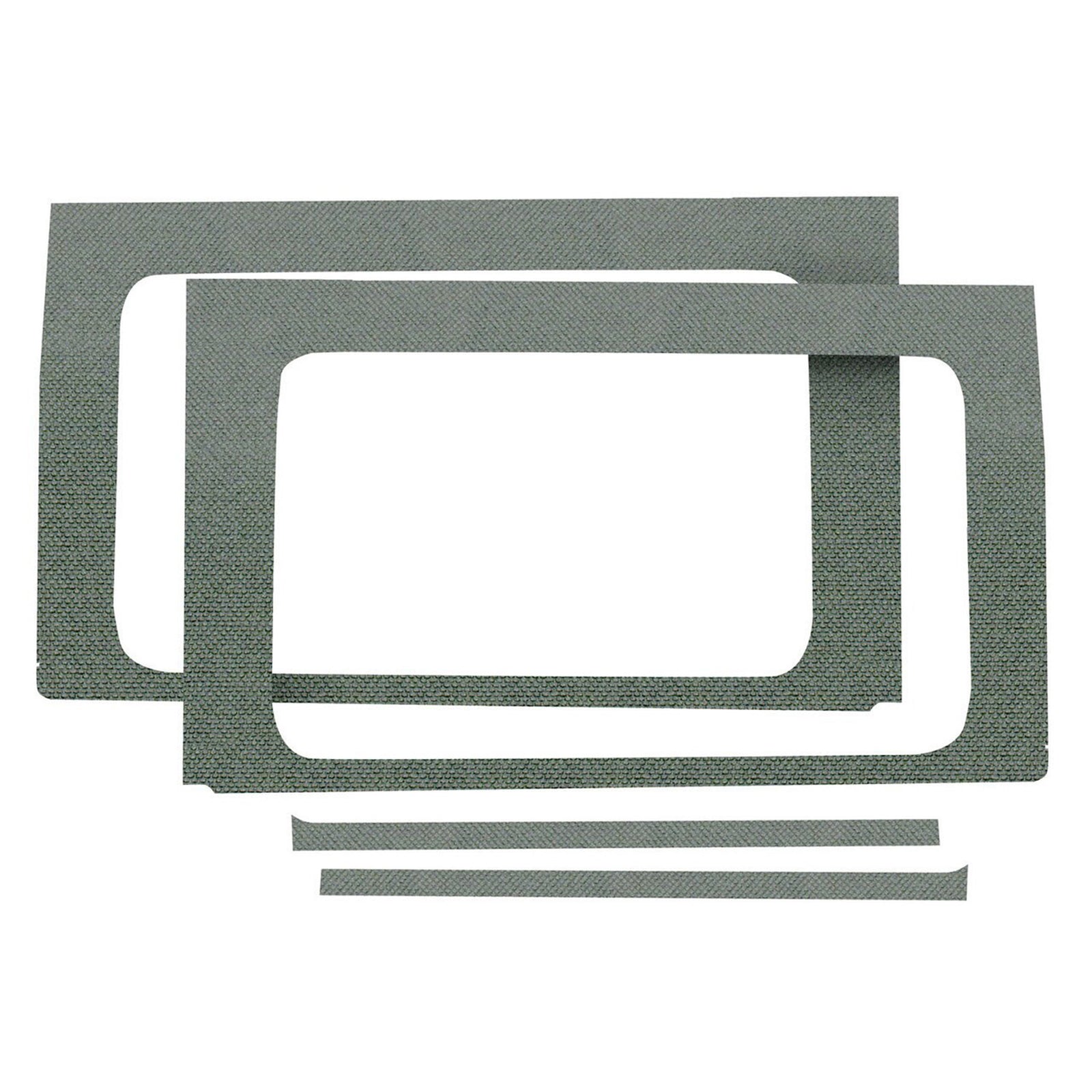 DEI 18-23 Jeep Wrangler JL 4-Door Boom Mat Rear Side Window Trim - 4 Piece - Gray - 50174 for 2018-2024 Jeep Wrangler - front