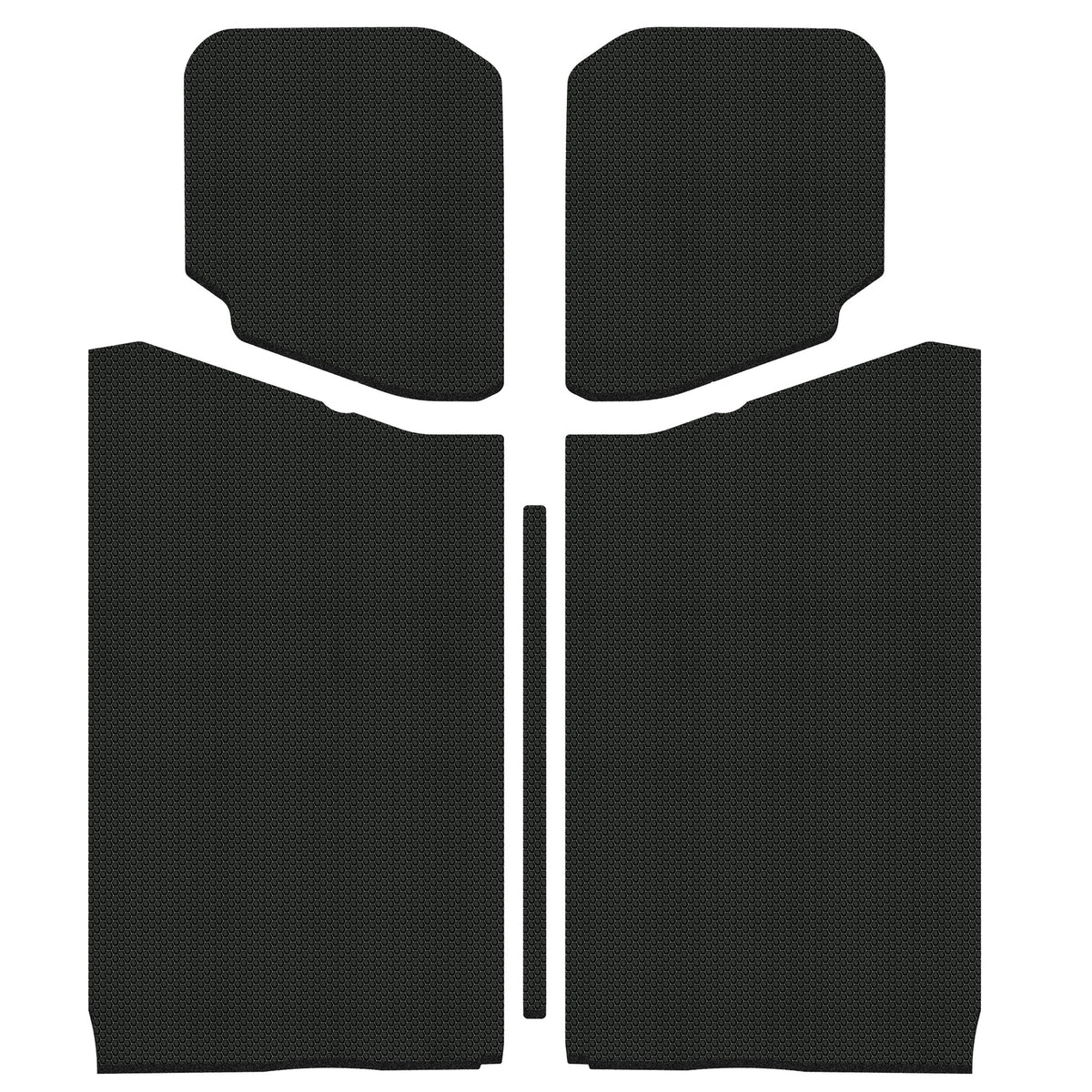 DEI 18-23 Jeep Wrangler JL 2-Door Boom Mat Headliner - 5 Piece - Black - 50188 for 2018-2024 Jeep Wrangler - front view