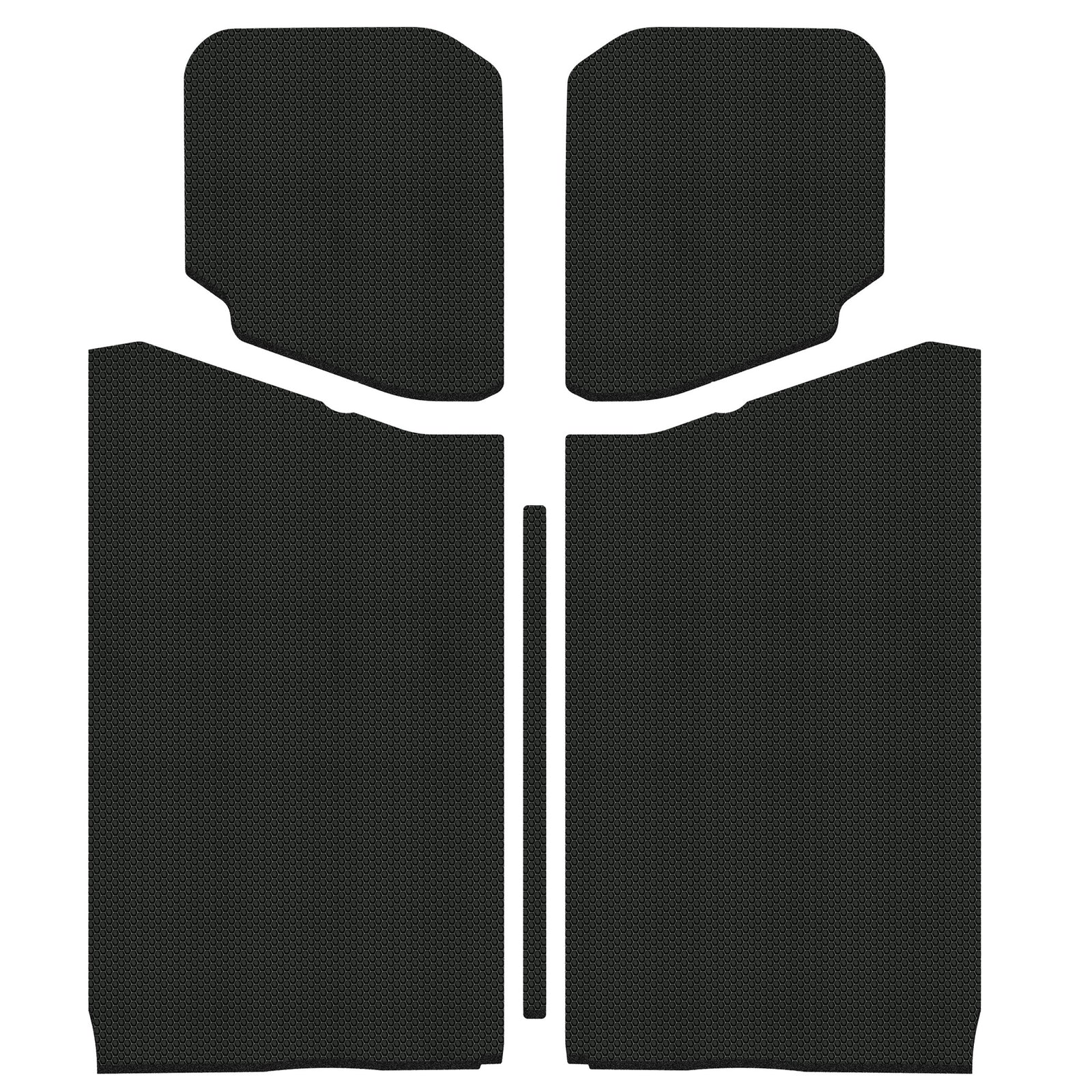 DEI 18-23 Jeep Wrangler JL 2-Door Boom Mat Headliner - 5 Piece - Black - 50188 for 2018-2024 Jeep Wrangler - front view