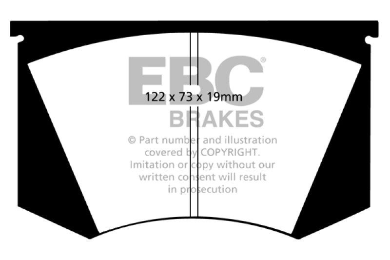 EBC 64-66 Ac Cobra 7.0 Redstuff Front Brake Pads - DP3223C
