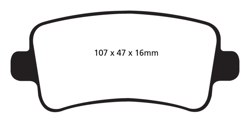 EBC 10+ Buick Allure (Canada) 3.0 Yellowstuff Rear Brake Pads - DP42016R